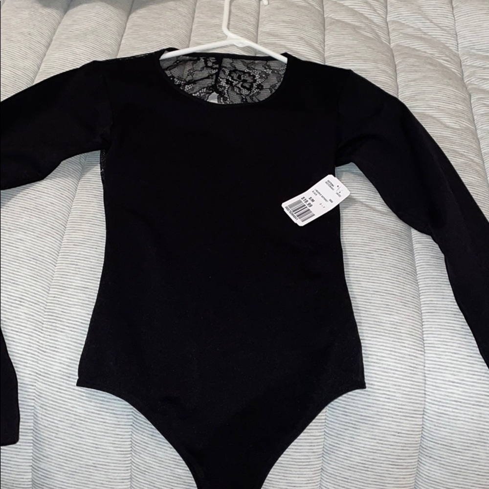 Open back lace bodysuit